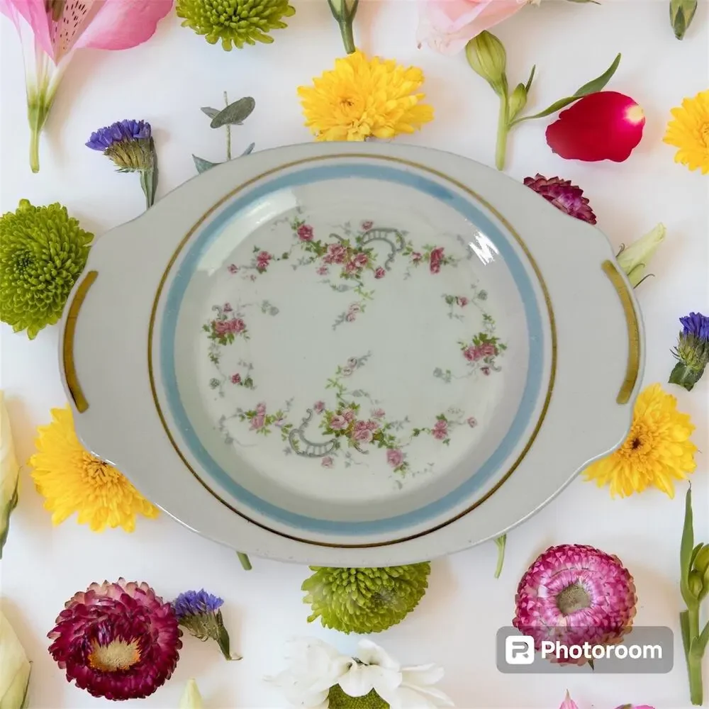 Limoges VTG Candle Light Nancy Rose A-50 Floral Small 6.5